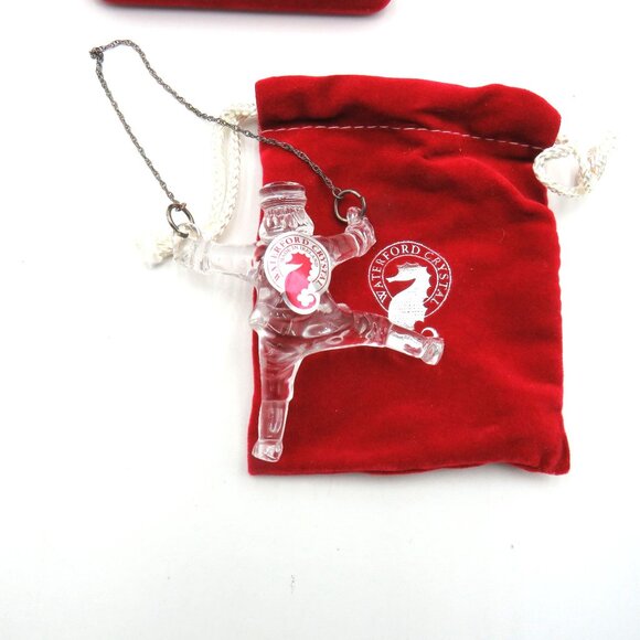 New Waterford Crystal 12 Days Of Christmas 2004 Ornament Velvet Pouches Box - Picture 9 of 14